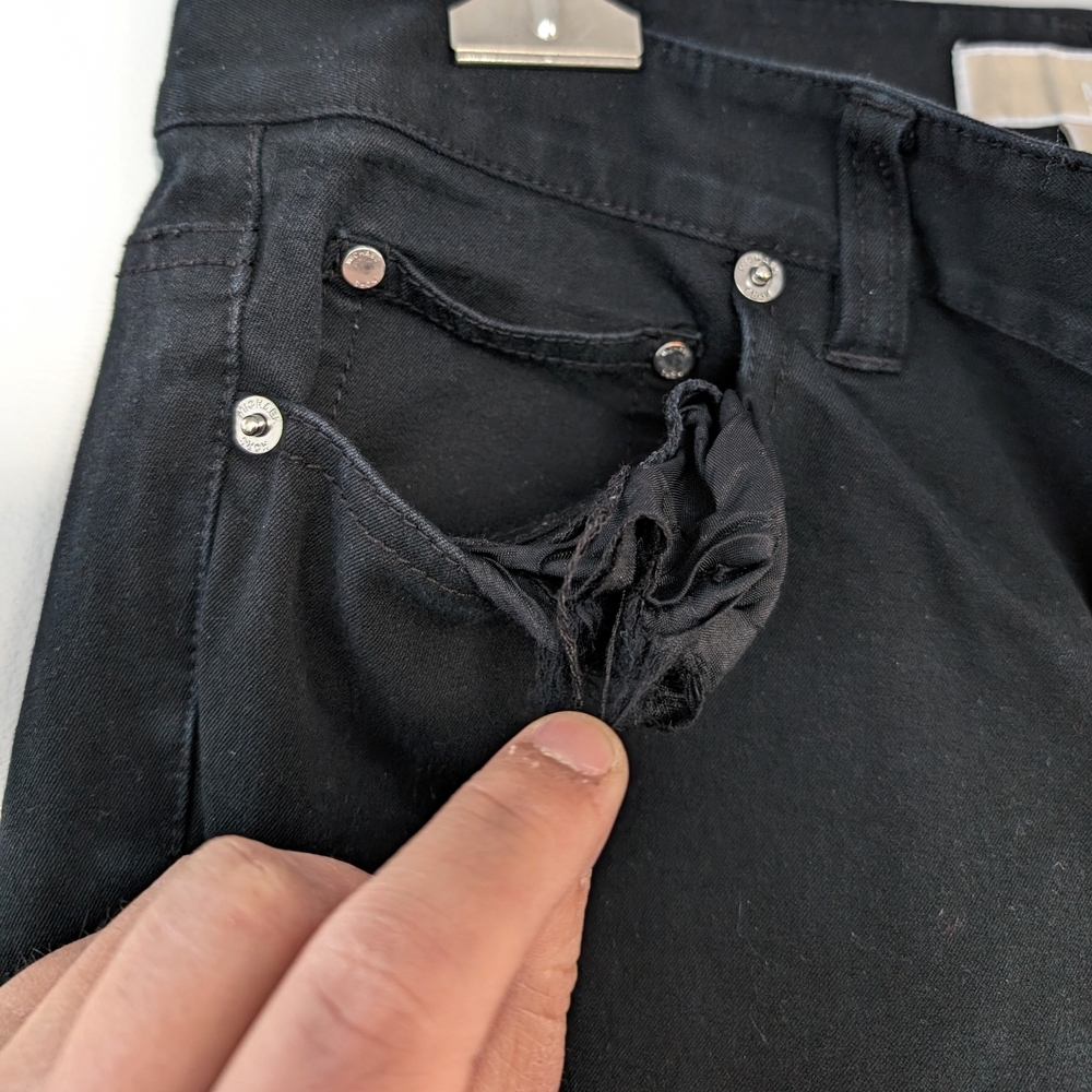 Michael Kors Flare Black Pants In Size 8 - Picture 7 of 7